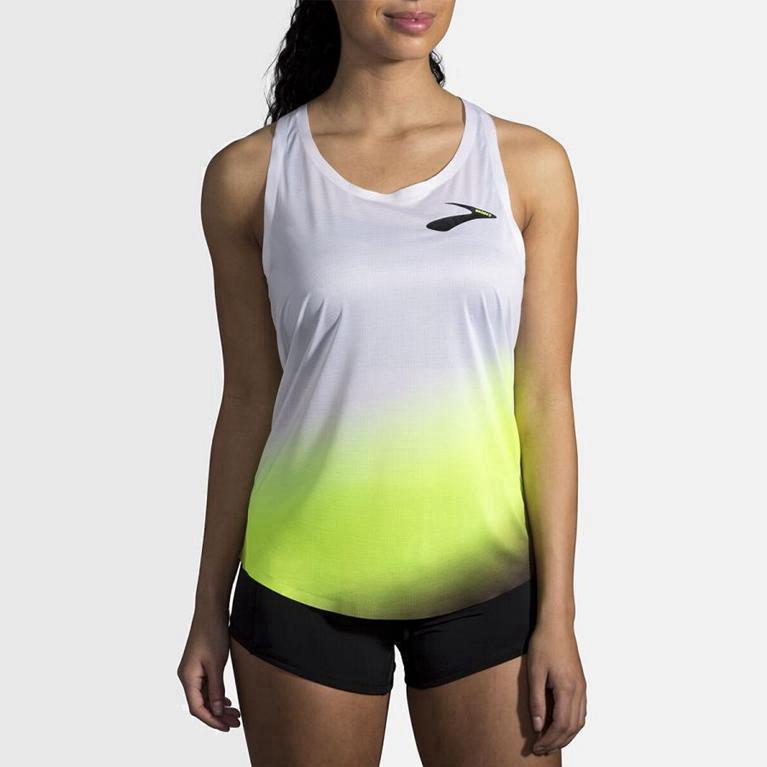 Brooks Elite Mujer Camiseta Sin Mangas - Blancos (2976YRXEQ)